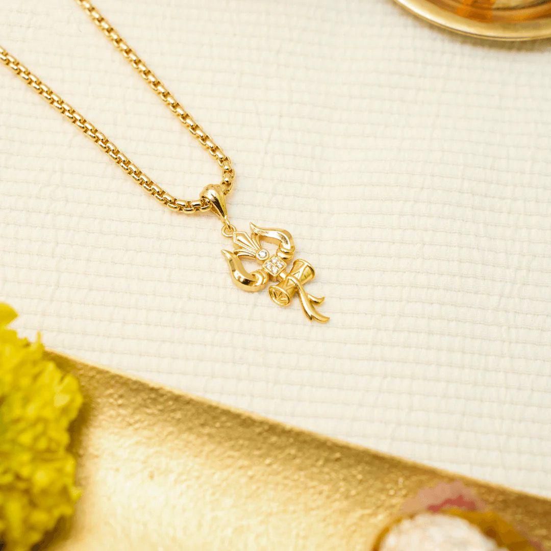 Trishul Pendant With Chain.