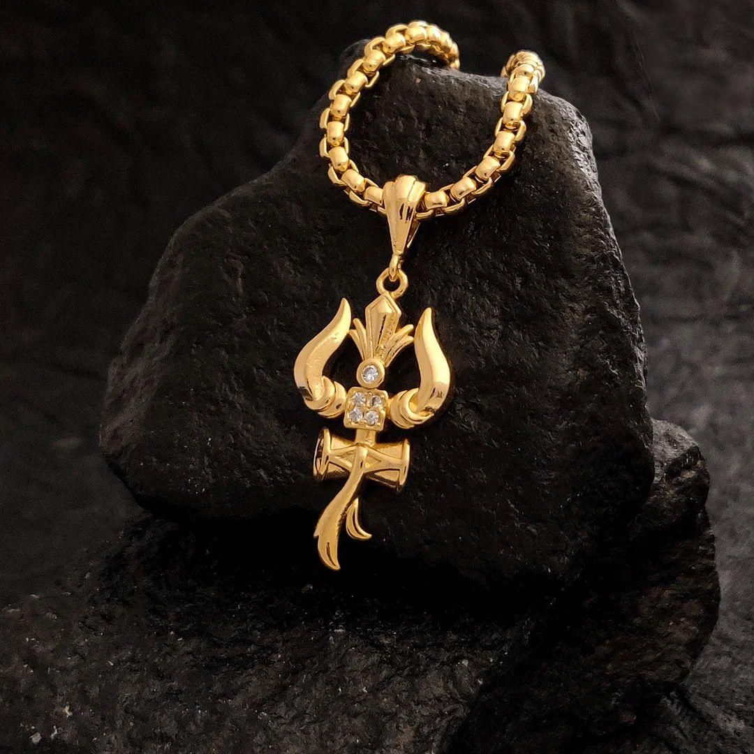 Trishul Pendant With Chain.