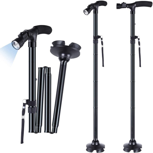 Collapsible Walking Stick with Led Light.