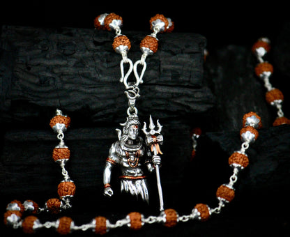 Rudraksha Shivji Pendant With Chain.