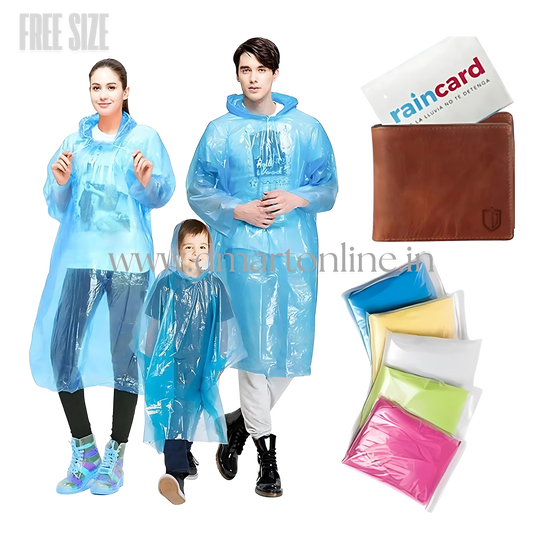Dmart Online Disposable RAIN Coat Free Size Set of 5pc